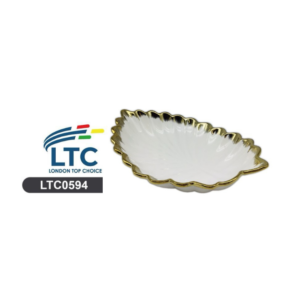 Ceramic Fruit Plate Leaf Shape  14.5"x10"  LTC0594