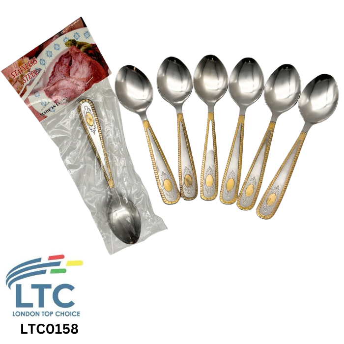 Spoons 15cm Gold Dinner Spoons(6pcs) LTC0158