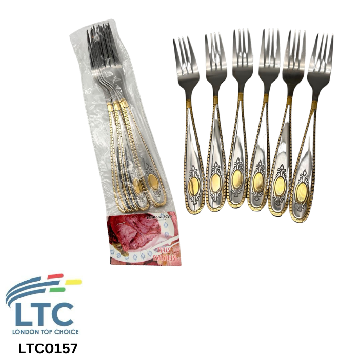Gold Dinner Forks(6pcs)20cm LTC0157