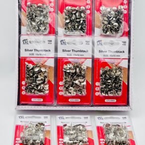 100 pcs Silver Thumbtack LTC-0683
