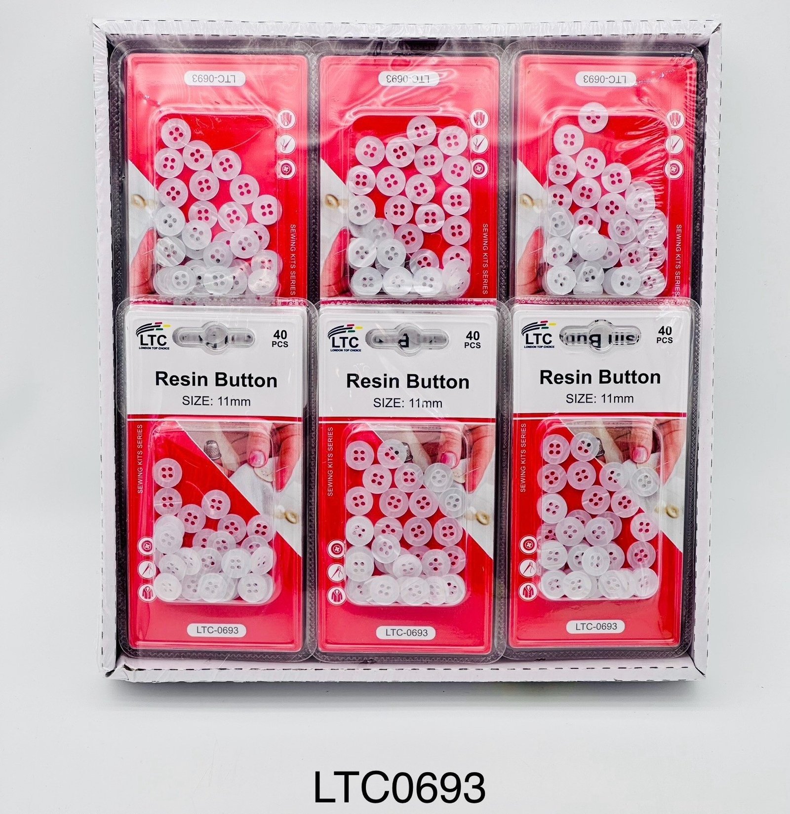 40 pcs Resin Button(11mm)-LTC-0693