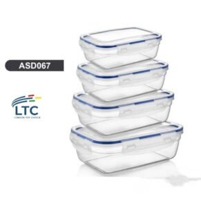 Food Container Rectangular  4pcs ASD067