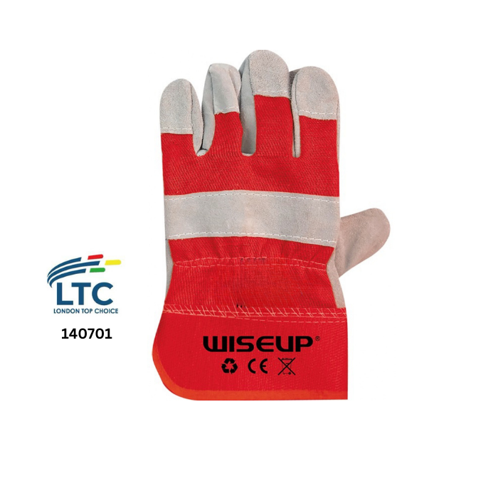 10.5" Leather back cotton Glove-140701