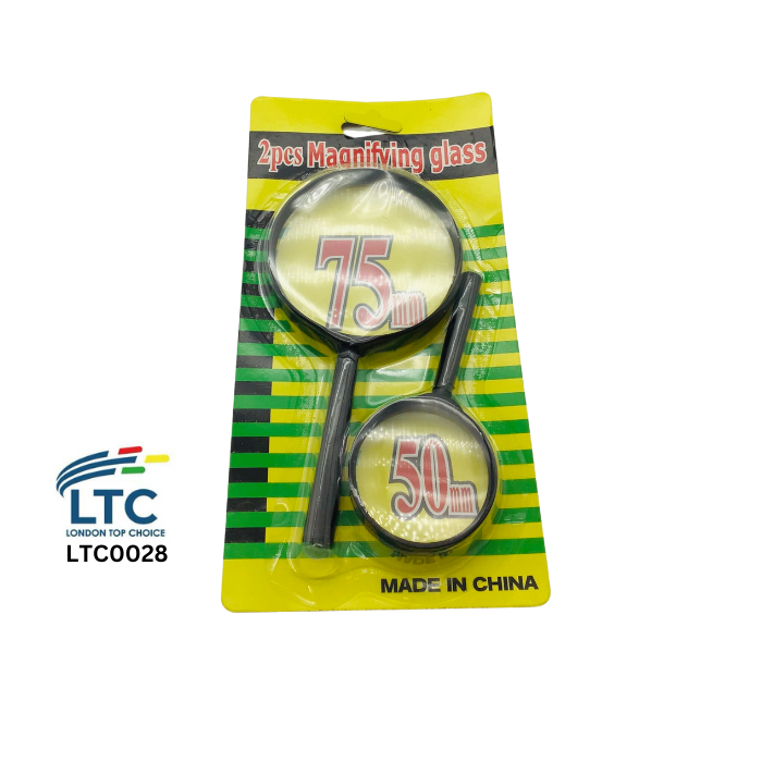 2Pcs 75mm&50mm magnifying glass - LTC0028