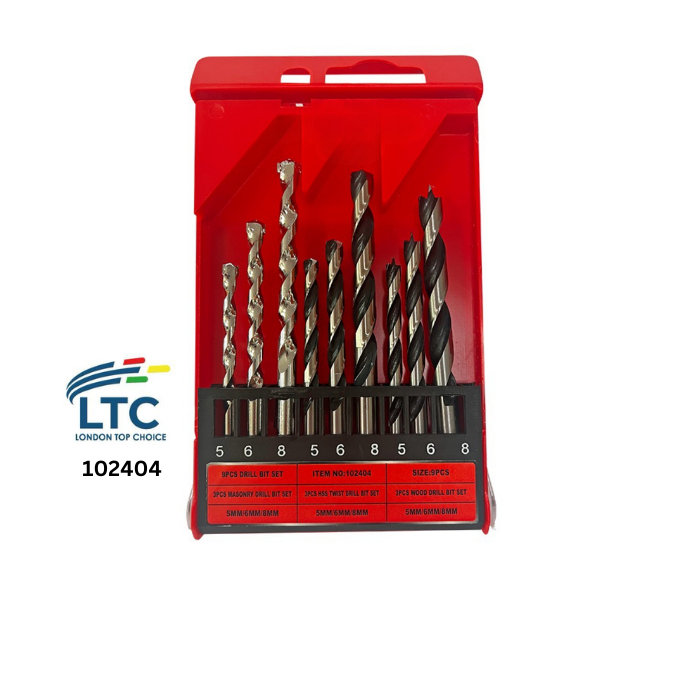 Mixed Drill Set 9Pcs -102404