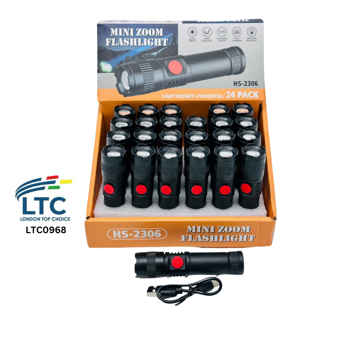 Flashlight Mini Zoom Charging 1Pc LTC0968