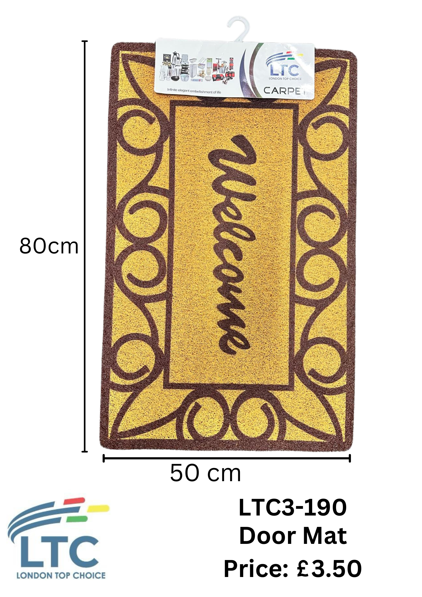 Door Mat 80*50cm LTC3-190