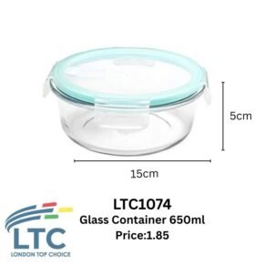 Glass Container 15*5 650ml ltc01074