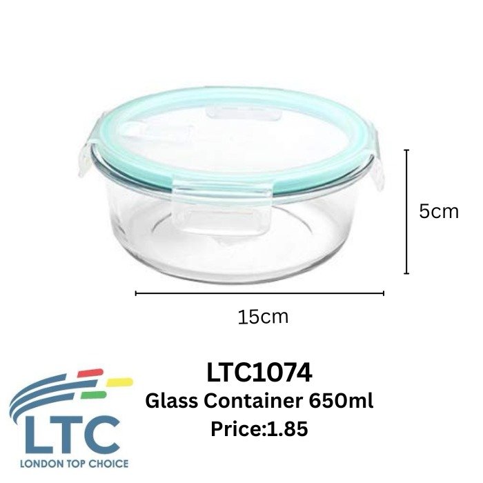 Glass Container15*5  650ml ltc01074