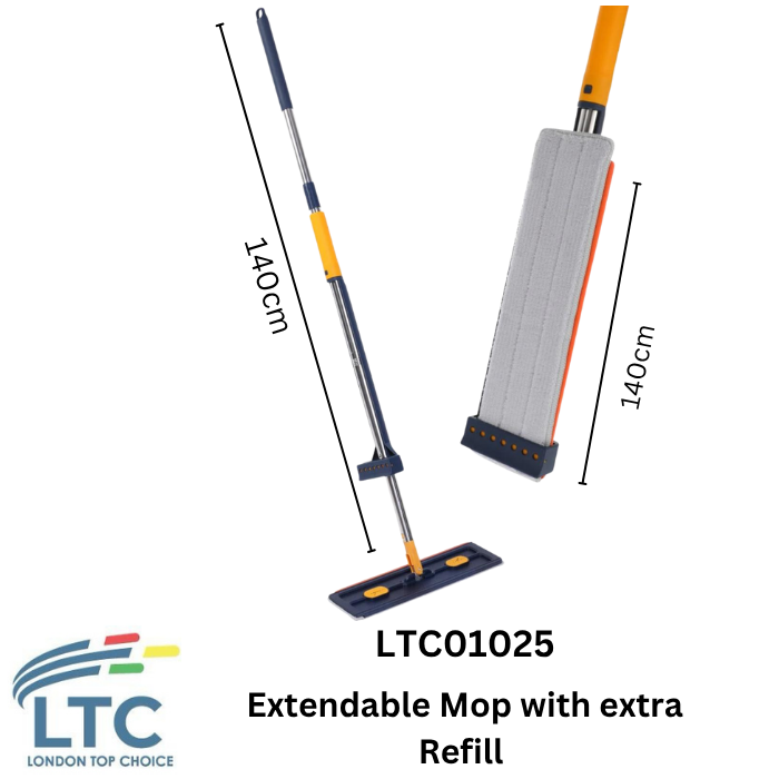 Mop with Extendable hand and  Extra Refill LTC01025