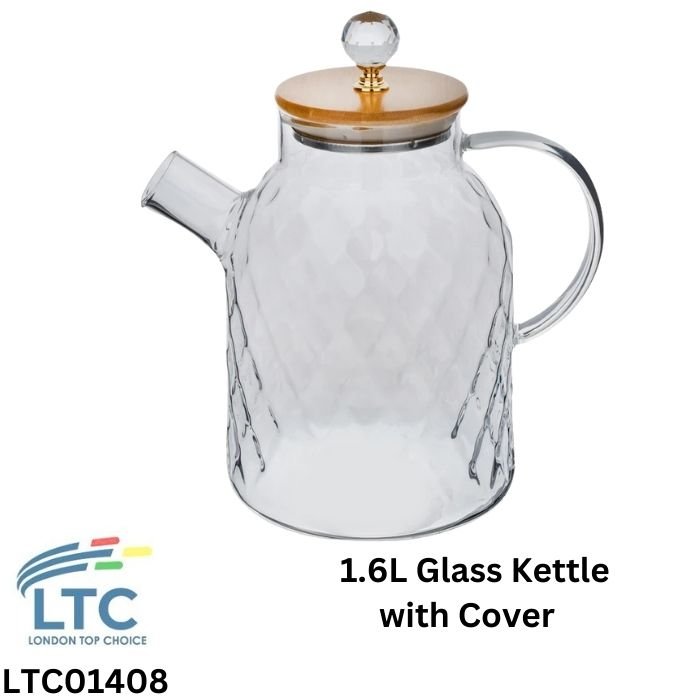 1.6L Glass Kettle with Cover LTC01408