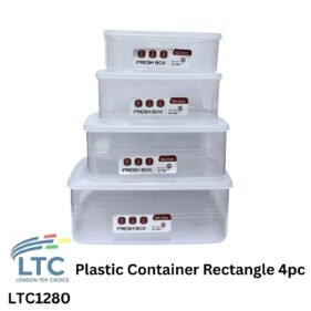 Plastic Container Rectangle 4pc LTC1280
